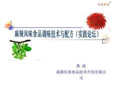 麻辣風味食品調味技術與配方(實踐論壇)