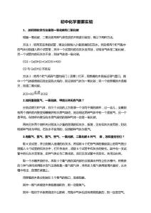 初中化学重要实验