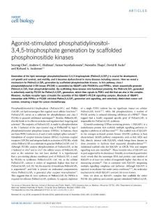 ncb3441-Agonist-stimulated phosphatidylinositol-3,4,5-trisphosphate generation by scaffolded phosphoinositide kinases