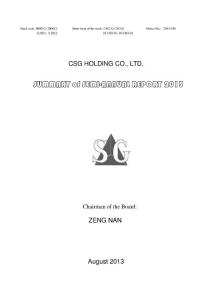 SUMMARY of SEMI-ANNUAL REPORT 2013