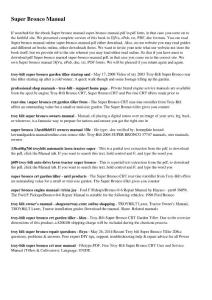 Super Bronco Manual - bloggingbebebutters.com