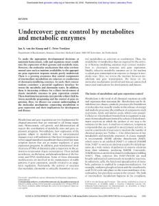 Genes Dev.-2016-van der Knaap-2345-69-Undercover gene control by metabolites