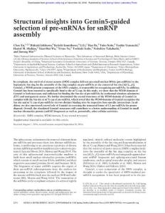 Genes Dev.-2016-Xu-2376-90-Structural insights into Gemin5-guided selection of pre-mRNAs for snRNP assembly