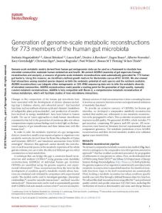 nbt.3703-Generation of genome-scale metabolic reconstructions for 773 members of the human gut microbiota