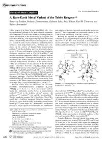 a rare-earth metal variant of the tebbe reagent