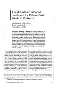 court-ordered alcohol treatment for patients with medical problems