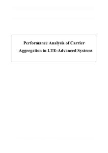 Performance Analysis of CA in LTE-A