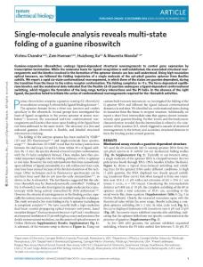 nchembio.2252-Single-molecule analysis reveals multi-state folding of a guanine riboswitch