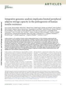 ng.3714-Integrative genomic analysis implicates limited peripheral adipose storage capacity in the pathogenesis of human insulin resistance