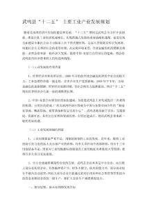 武鳴縣“十二五” 主要工業產業發展規劃