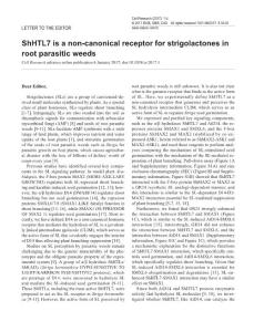 cr20173a-ShHTL7 is a non-canonical receptor for strigolactones in root parasitic weeds