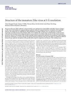 nsmb.3352-Structure of the immature Zika virus at 9 Å resolution