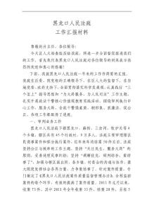 法庭人大檢查工作匯報