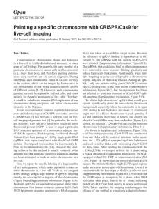 cr20179a-Painting a specific chromosome with CRISPR-Cas9 for live-cell imaging