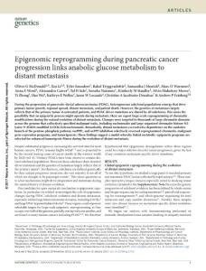ng.3753-Epigenomic reprogramming during pancreatic cancer progression links anabolic glucose metabolism to distant metastasis