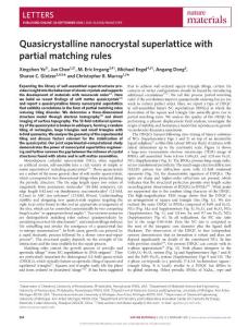 nmat4759-Quasicrystalline nanocrystal superlattice with partial matching rules
