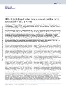 nsmb.3381-MHC-I peptides get out of the groove and enable a novel mechanism of HIV-1 escape
