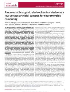 nmat4856-A non-volatile organic electrochemical device as a low-voltage artificial synapse for neuromorphic computing