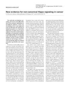 cr201727a-New evidence for non-canonical Hippo signaling in cancer