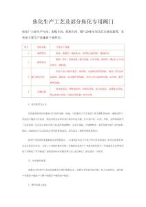 焦化生產工藝及部分焦化專用閥門