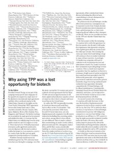 nbt.3821-Why axing TPP was a lost opportunity for biotech