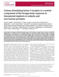 nmat4866-Colony stimulating factor-1 receptor is a central component of the foreign body response to biomaterial implants in rodents and non-human primates