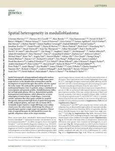 ng.3838-Spatial heterogeneity in medulloblastoma