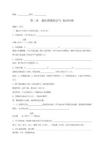 初三化学第二单元知识归纳