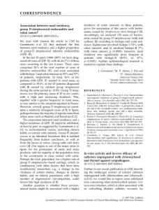 association between rural residency, group d streptococcal endocarditis and colon cancer