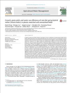 growth, grain yield, and water use efficiency of rain-fed spring hybrid millet (setaria italica) in plastic-mulched and unmulched fields