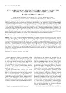EFFET DE TYLENCHULUS SEMIPENETRANS SUR LA …