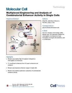 Molecular Cell-2017-Multiplexed Engineering and Analysis of Combinatorial Enhancer Activity in Single Cells