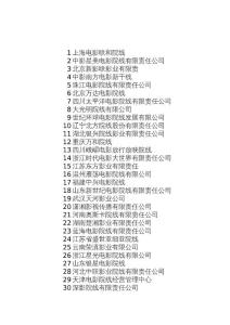 全國(guó)電影院線列表