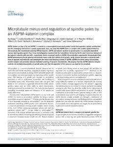 ncb3511-Microtubule minus-end regulation at spindle poles by an ASPM–katanin complex