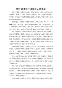 物聯(lián)網(wǎng)通信技術(shù)心得體會