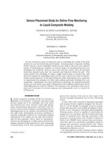Sensor Placement Study for Online Flow Monitoring