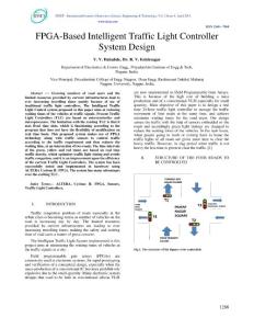 FPGA-Based Intelligent Traffic Light Controller System Design