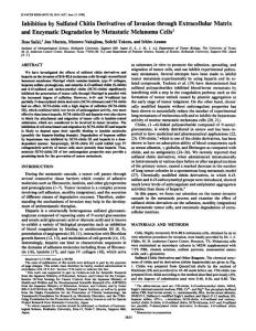 Inhibition by Sulfated Chitin Derivatives of Invasion through…