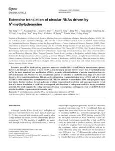 cr201731a-Extensive translation of circular RNAs driven by N6-methyladenosine