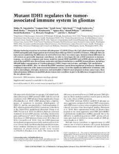 Genes Dev.-2017-Amankulor-Mutant IDH1 regulates the tumor- associated immune system in gliomas