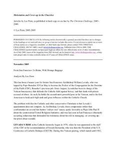 Molestation and Cover-up in the Churches - The Lee Penn Home Page