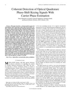 Coherent Detection of Optical Quadrature