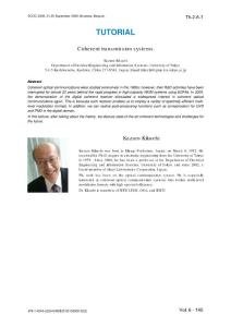 Coherent transmission systems