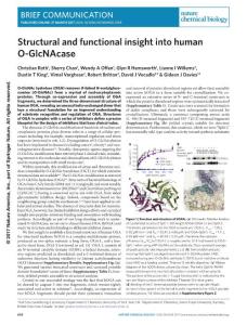 nchembio.2358-Structural and functional insight into human O-GlcNAcase