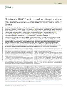 ng.3871-Mutations in DZIP1L, which encodes a ciliary-transition-zone protein, cause autosomal recessive polycystic kidney disease