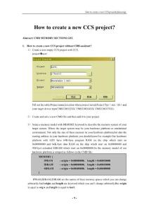 How to create a new  project