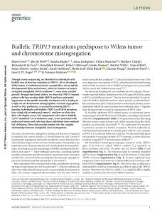 ng.3883-Biallelic TRIP13 mutations predispose to Wilms tumor and chromosome missegregation