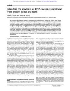 Genome Res.-2017-Glocke-Extending the spectrum of DNA sequences retrieved from ancient bones and teeth