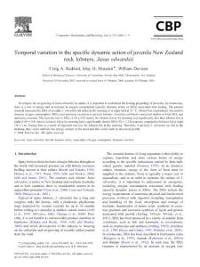 Temporal variation in the specific dynamic action of juvenile New Zealand