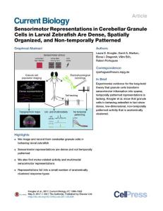 Current-Biology_2017_Sensorimotor-Representations-in-Cerebellar-Granule-Cells-in-Larval-Zebrafish-Are-Dense-Spatially-Organized-and-Non-temporally-Pat